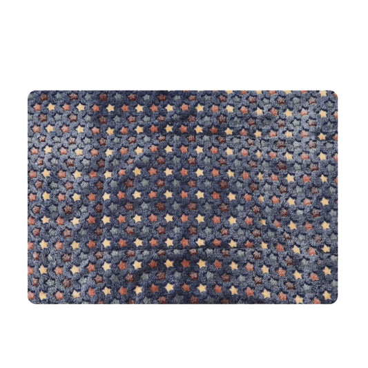 Pets Blanket Dog Warm Thicken Double-Side Flannel Pad Star Pattern Blue Xl Winter Cushion Pets Blanket Pet Winter Cushion
