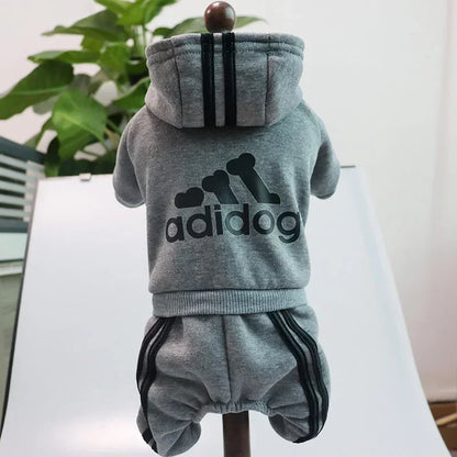 the ADIDOG - Winter Clothes for Small Dogs, Adidog Dog Hoodie Fleece Overalls for Small Breeds Dogs, Sport Puppy Sweatshirt 4 Legs, Dog Jumpsuit