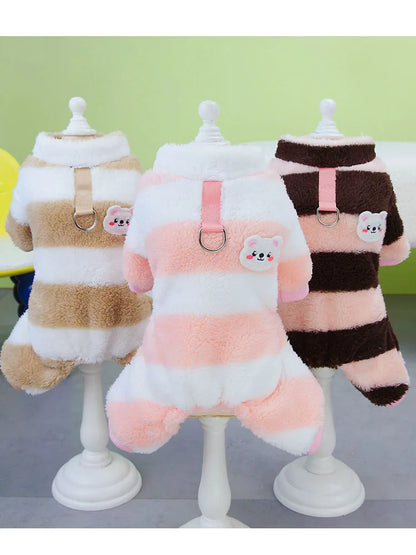 Winter Fleece Dog Jumpsuit Onesie For Small Dogs Shih Tzu Yorkie Pet Clothing Puppy Pajamas Costumes Overalls Outfit Pyjamas XXL