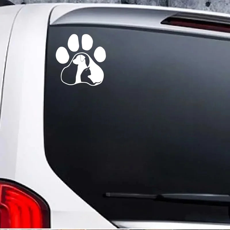 Dog and Cat Show Your Love for Animals with These Adorable Car Stickers For Cars, Trucks, Walls, Laptops, Windows, Motorcycles.