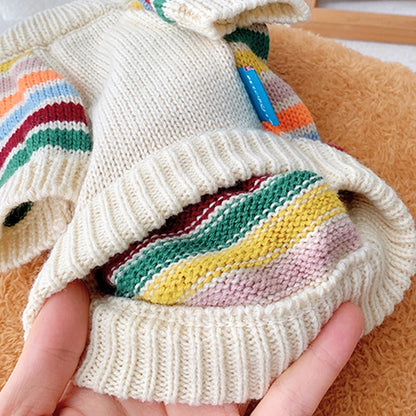 Winter Warm Clothes for Bichon Frise, Teddy, Yorkie, and Other Dogs. Thick Two-paw Sweater for Autumn and Winter Dog Walking.