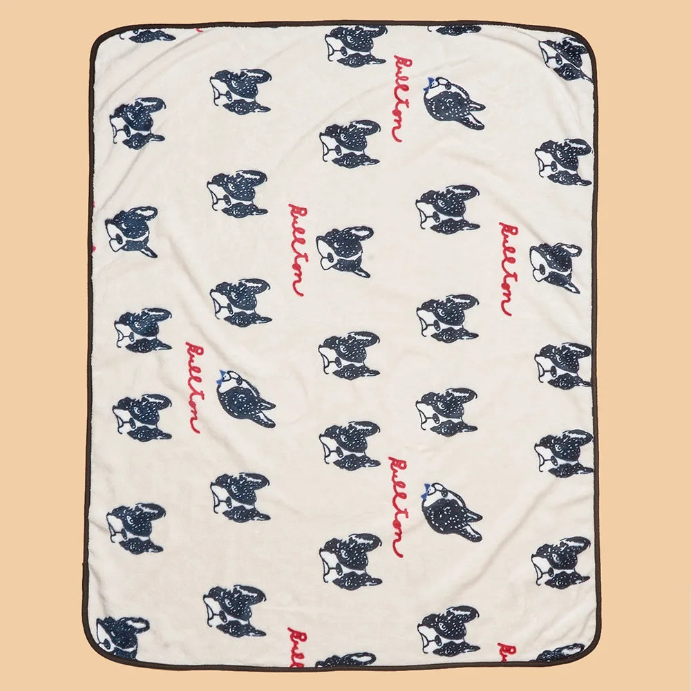Dog Bed Mat for Small Medium Dogs Cats Autumn Winter Cozy Fleece Puppy Print Blanket Bulldog French Chihuahua Pet Accessories