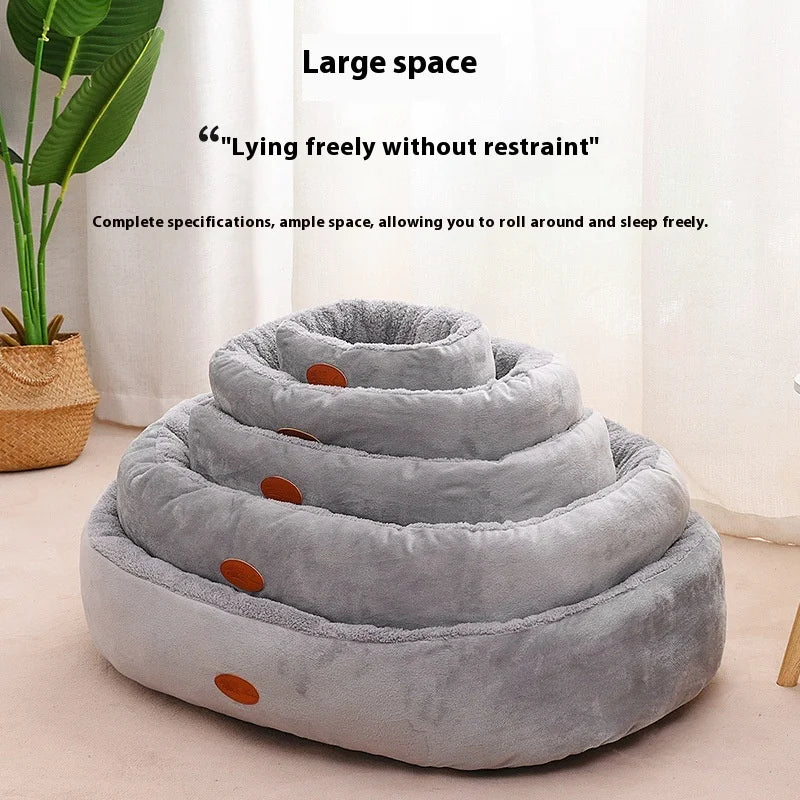 House Winter Warm Thickened Oval House All-Season Pet House Winter Small Dog House