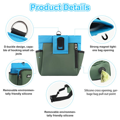 the TRAIL PACK - Hot Sale Dog Treat Bag for Training/Walking, Portable Pet Snack Pouch with Waist Belt, Durable Waterproof