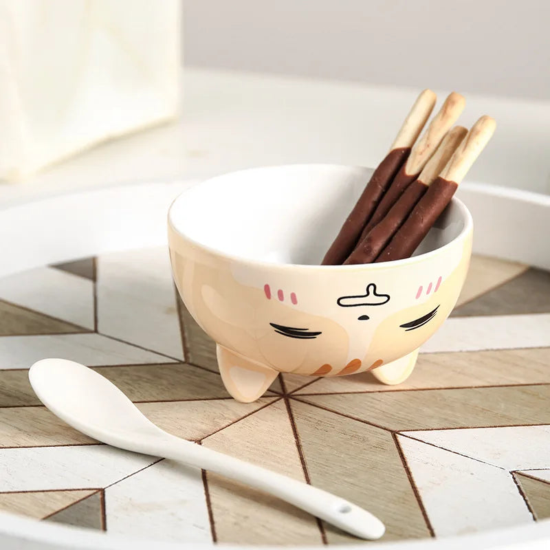 Shiba Inu Cat Coffee Cup Home Cartoon Animal Decoration Cup Creative Couple Ceramic Cup Afternoon Tea Breakfast Milk Tableware