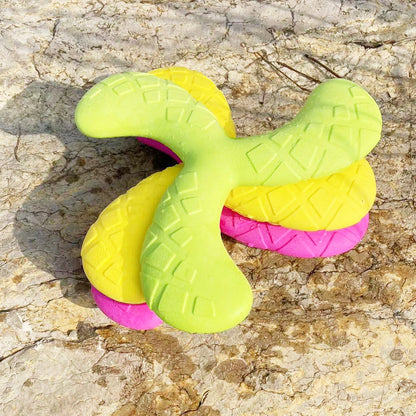 Fun Pet Toy Water Floating Triangle Boomerang For Dogs Puppy Squeaker Squeaky Molar Dog Toy Pet Training Dog Accessories