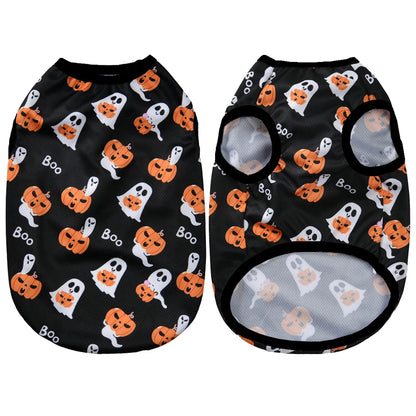 Dog Clothes For Small Medium Dogs Cats Halloween Pumpkin Paw Print Puppy Vest Coat Chihuahua Yorkies Costumes Pet Party Clothing