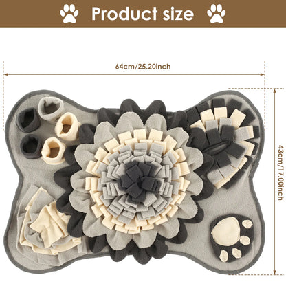 Pet Snuffle Mat Anti Slip Dogs Sniff Pad Soft Polyester Interactive Dog Treat Dispenser Mat for Pet Smell Training & Slow Feeder