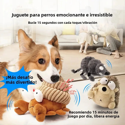 Dog toy plush vibrating ball pet voice automatic walking dancing crab cat dog toy fun interaction rechargeable pet toy for dog