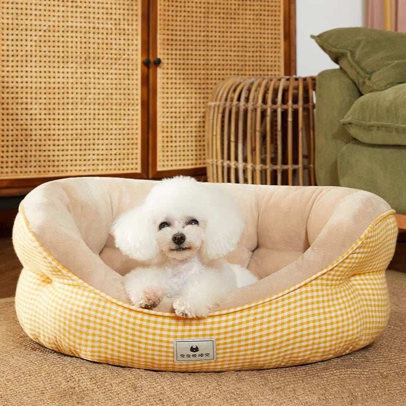 All-Season Convertible Pet Bed - Thermal Pet Sofa Mat for Teddy Dogs & Small Breeds Plush Cushion Soft Cat Bed Sofa