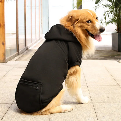 Big Dog Hoodies Autumn and Winter Pet Zipper Pocket Hoodies for Large Medium Sized Dog Clothes Pet Clothing