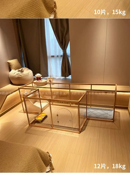 Pet pen dog cage Indoor villa for small and medium-sized dogs with fence and isolation gate in domestic kennel