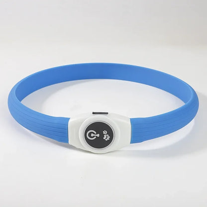 the NIGHTBEAM GLOW COLLAR - New Led Luminous Dog Collar, PVC Waterproof for Large/Medium/Small Dogs, Collar USB Light Night Safety, Pet Glowing Accessories
