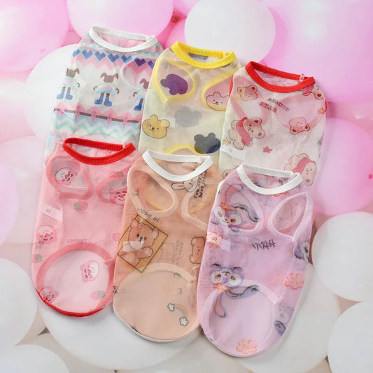 XS-6XL Dog Clothes Pet Thin Sunproof Outift Woolen Vest T-shirt for Small Medium Large Dogs Breathable Pet Clothing