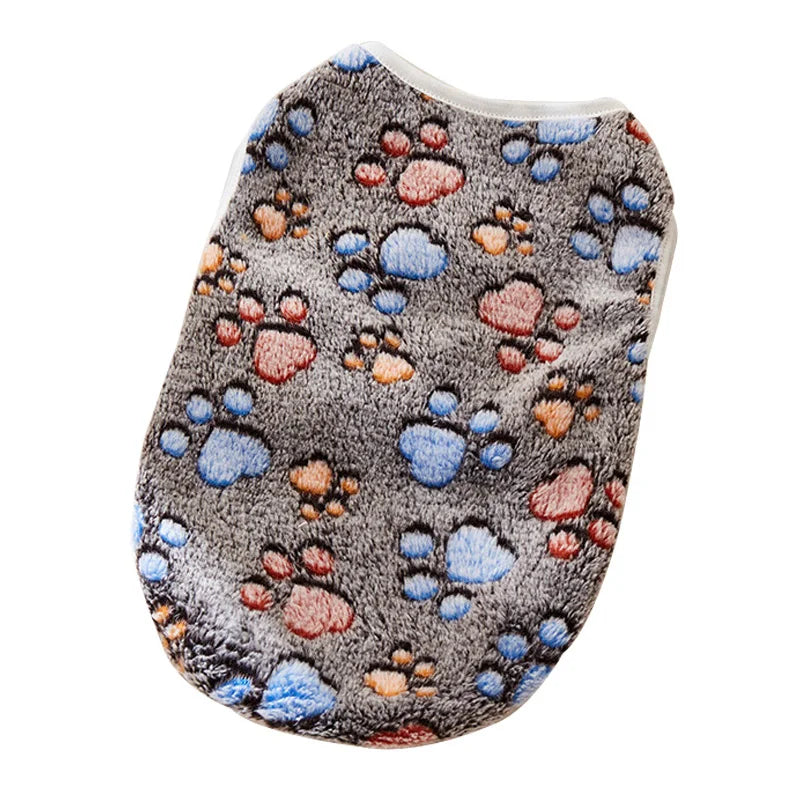 Printed Clothing for Small Cats Dogs Warm Soft Fleece Costume Clothes Outfits Pet Dog Cat Coat Jackets