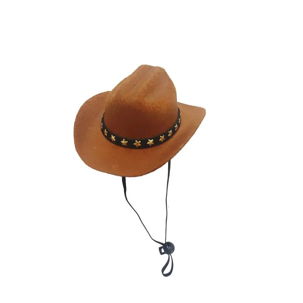 the CANINE COWBOY - British Pet Dog Hat, Star Cowboy Hat, Pet Supplies, Adjustable Dog Costume, Top Hat Headwear, Pet Hat & Dogs Caps, Pet Sun Hats for Cats/Dogs
