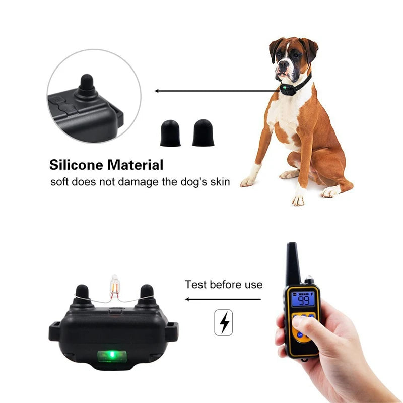 the POWERPET COMMAND PRO - VIP Electric Dog Training Collar, Waterproof Dog Bark Collar, Pet with Remote Control Rechargeable Anti-Barking Device Equipment