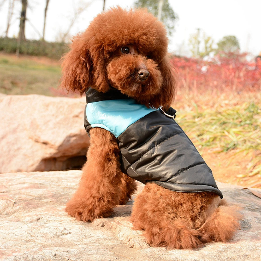 Waterproof Pet Dog Puppy Vest Jacket Winter Warm Dog Clothes Pet Padded Vest Zipper Jacket Coat For Small Medium Large Dogs
