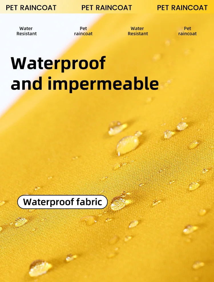 the JOGGER - Dog Raincoat Reflective Jacket Waterproof Large Pet, Rainy Day Out Clothes