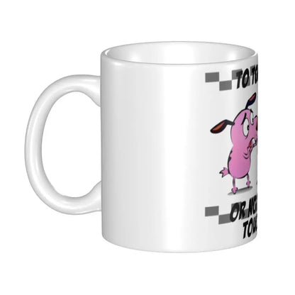 Personalized C-Courage The Cowardly Dog Coffee Mug DIY Ceramic Milk Tea Mug Cup