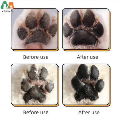 the DOG PAW BALM - Moisturizer & Protection for Dog Feet & Foot Pads - Soothe, Heals, Repairs Moisturizes Dry, Cracked & Damaged Paws and Noses