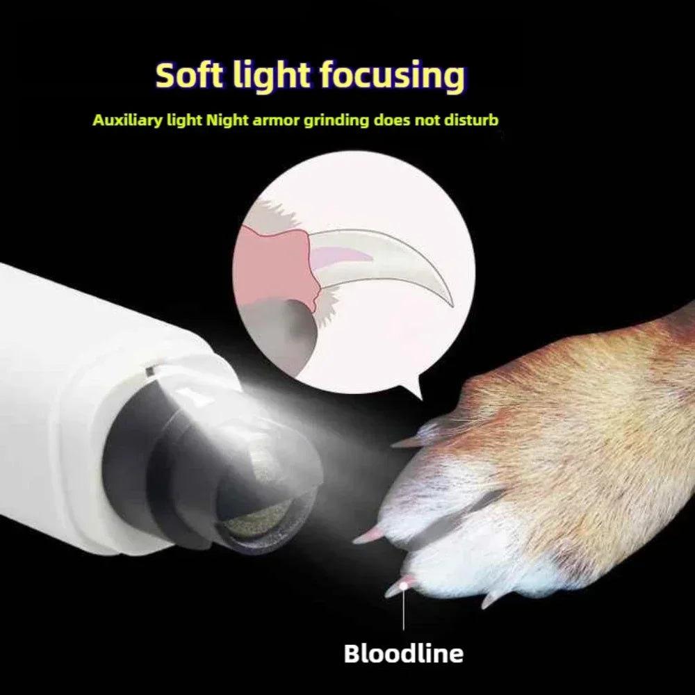 Electric Pet Nail Clipper USB Charging for Dogs Cats Portable Safe Nail Grinder for Small Medium Large Puppies  Kittens Grooming