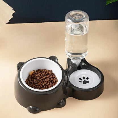 Cat Bowl 2-in-1 Drinking Water Dog Food Pot Water Bowl Rice Pot Pet Supplies Cat Bowl Pet Drinking Water Feeding Integration
