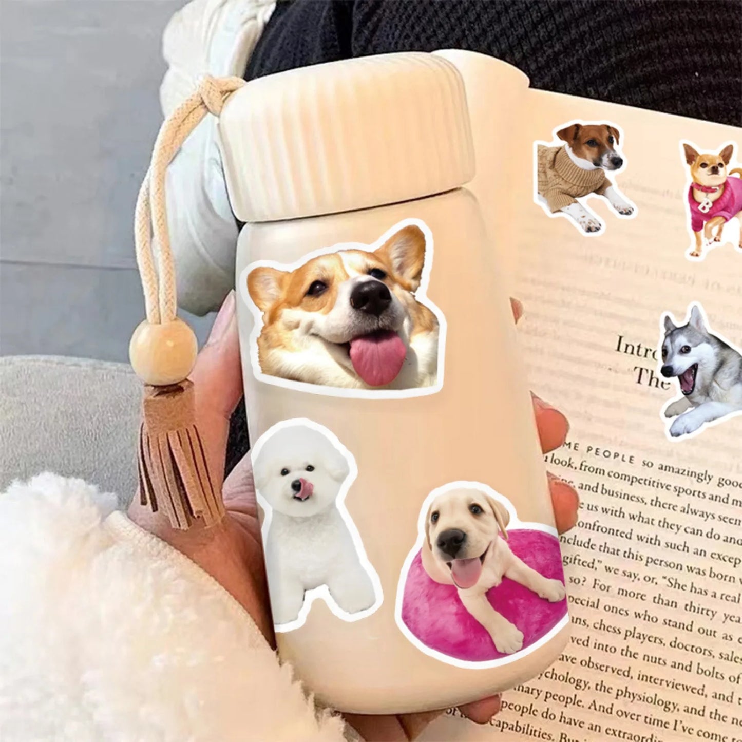 10/25/50pcs Lovely Realistic Dog Stickers Meme Decals for DIY Waterproof Phone Laptop Guitar Suitcase Car Skateboard Suitcase