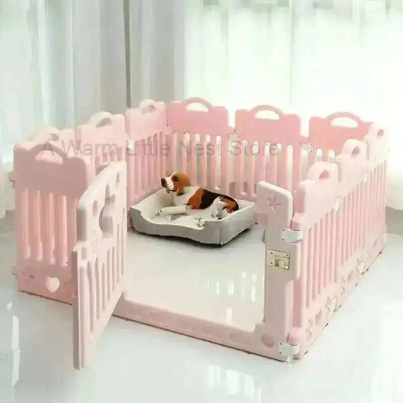 the DOGGY PLAYPEN - Fence Safety Modern Houses, Dog Plastic Home, Pet Cat/Dog Kennel, Small Dogs Indoor Isolation with Toilet Dog Cage, Pet Supplies
