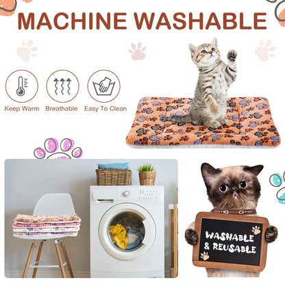 Flannel Pet Mat Dog Bed Cat Bed Thicken Sleeping Mat Dog Blanket Mat For Puppy Kitten Pet Dog Bed for Small Large Dogs Pet Rug