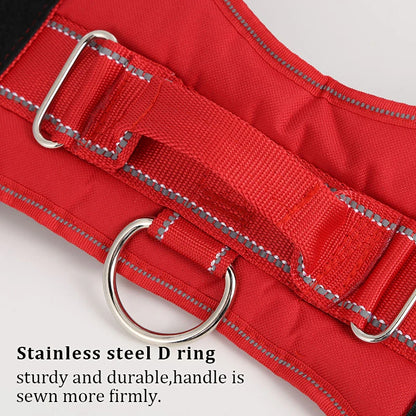 Dog Harnas No Pull Reflective Breathable Adjustable Pet Harnas Dog Vest Id Custom Name tag outdoor dog walking supplies