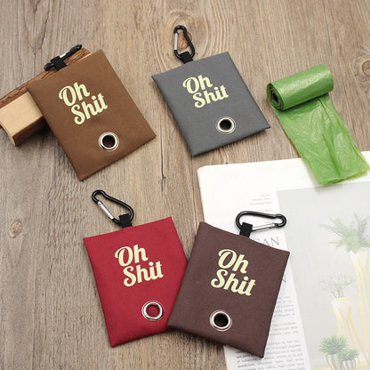 the FUNNY POOP BAG - Pet Supplies, Canvas Garbage Bags Poop Bag Dispenser, Portable Dog Poop Waste Bag Holder, Outdoor Puppy/Cat Pick Up Organizer