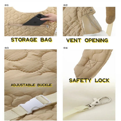 Dog Carrier Cat Backpack Extra Large Capacity Pet Chest Bag Dog and Cat Outdoor Bag Waterproof and Wind Resistant Portable