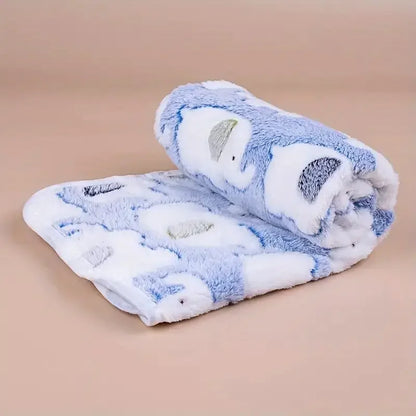 Soft and Cozy Cartoon Elephant Pet Blanket for Dogs and Cats Flannel Throw for Puppies and Kittens Universal Size Christmas Gift