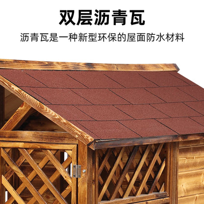 Outdoor rain-proof kennel, large dog house, windproof and warm, universal in all seasons, rain-proof, anti-corrosion and sun-pro