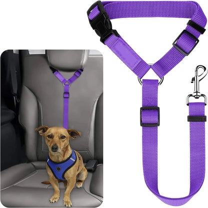 the DOGGY SEAT BELT - 1PC Pet Dog and Cat Seat Belt, Car Headrest Restraint, Adjustable Safety Rope, Car Seat Belt