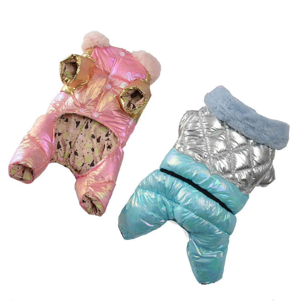 Warm Pet Clothes Waterproof Outdoor Puppy Jumpsuits For Small Medium Dog Winter Windproof With D-ring Vest Coat Chihuahua Outfit