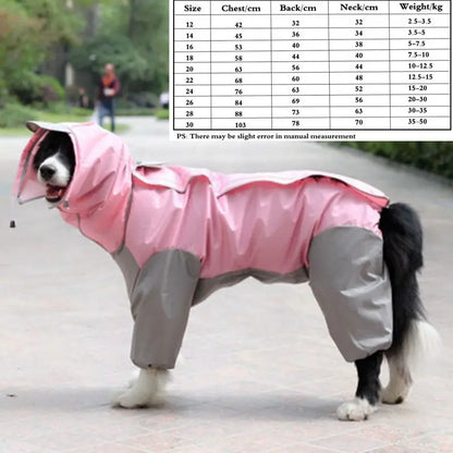 the CAMO-DOG - Large Pet Dog Raincoat, Waterproof Rain Clothes, Jumpsuit for Large/Medium/Small Dogs, Golden Retriever Outdoor Pet Clothing Coat