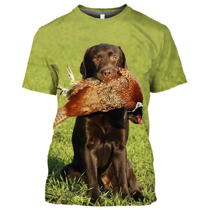 the DUCK HUNTER - Dog Camouflage Hunting T-Shirts Animal 3D Print Men Streetwear Short Sleeve T Shirt Oversized Harajuku Y2k Top Tees Man Clothing
