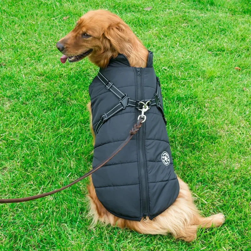 the BIGPAW ARMOR JACKET - Large Pet Dog Jacket with Harness, Winter Warm Dog Clothes for Labrador, Waterproof Big Dog Coat, Chihuahua/French Bulldog Outfits