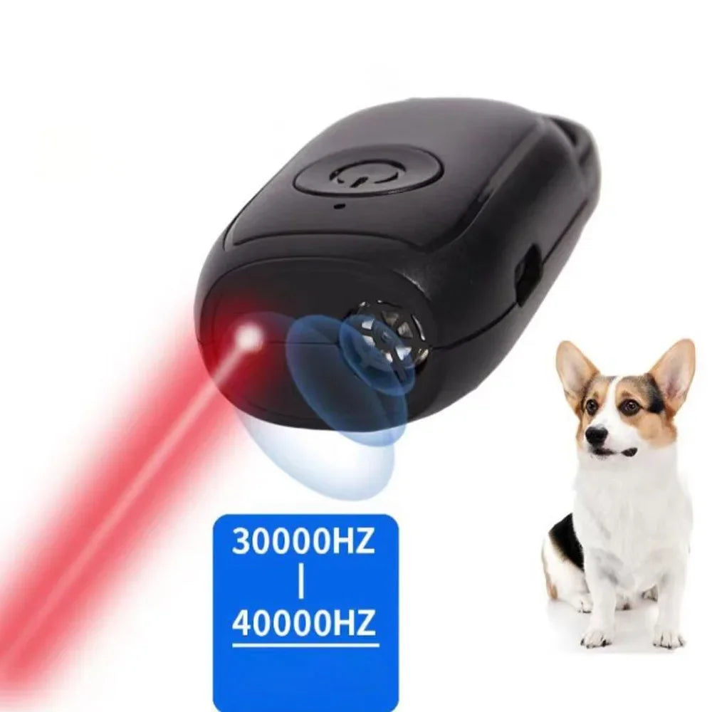 the ECHOGUARD DOG TRAINER - Ultrasonic Dog Repeller Mini Portable USB Charging Distance, Training Device with LED-Defense for Outdoor Dog Behavior Control
