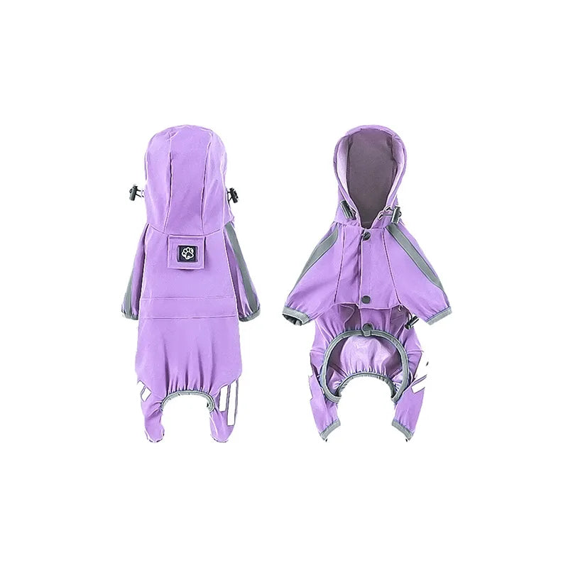 the JOGGER - Dog Raincoat Reflective Jacket Waterproof Large Pet, Rainy Day Out Clothes