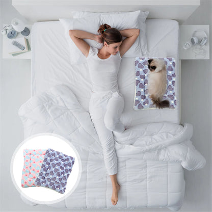 2Pcs Pet Mat Sleep Blanket Cushion Bed Nest Soft Warm Sleeping Pad for Dogs Cats Indoor Outdoor Resting Comfortable Mattress