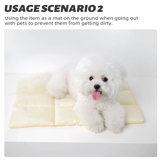 Flannel Pet Dog Bed Dog Sleeping Bed Mat Breathable Warm Pet Beds Cushion For Small  Dogs Cat Pets Accessories for pet bag