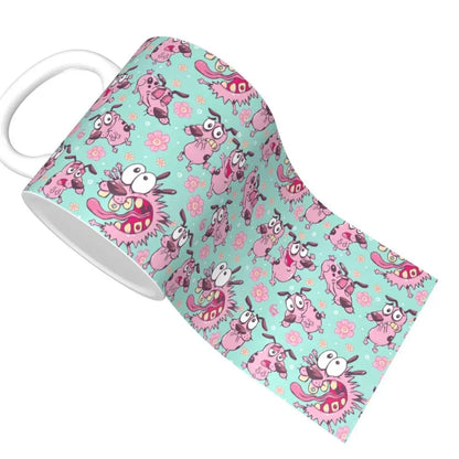 Personalized C-Courage The Cowardly Dog Coffee Mug DIY Ceramic Milk Tea Mug Cup