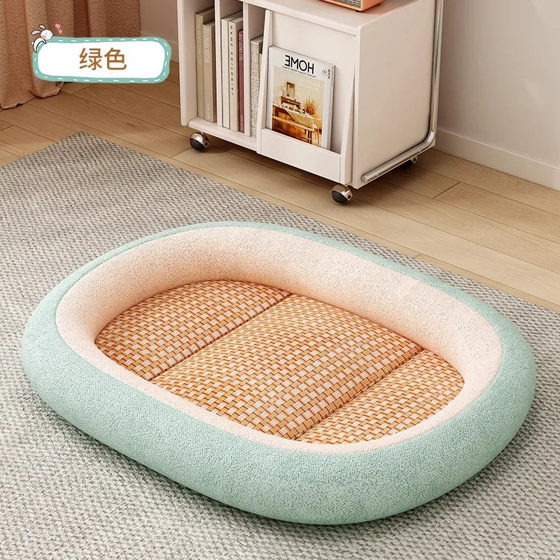 All-weather Small Dog Pet Doghouse for Winter Warmth Thick Cat Bed Dog Mat