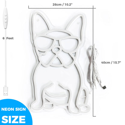 Skateboard Dog Neon Signs LED Neon Light Sign Light Up Neon Signs Wall Decor for Game Room Bedroom HomeBar Living Room kids room