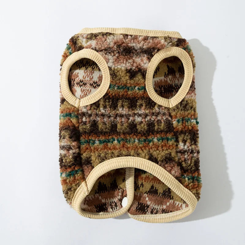 Fleece Dog Coat Puppy Winter Clothes Thin Cardigan Vest Chihuahua Bichon Costume Plush Warm Dog Coat Jacket Luxury Dog Clothing