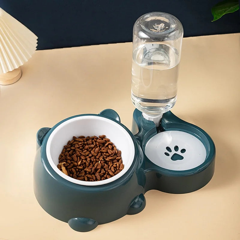 Cat Bowl 2-in-1 Drinking Water Dog Food Pot Water Bowl Rice Pot Pet Supplies Cat Bowl Pet Drinking Water Feeding Integration