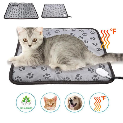 Pet Electric Blanket Winter Warming Pad Cat Dog Heated Nest Waterproof Warmer Power-Off Protection Bite-Resistant Mat Bed